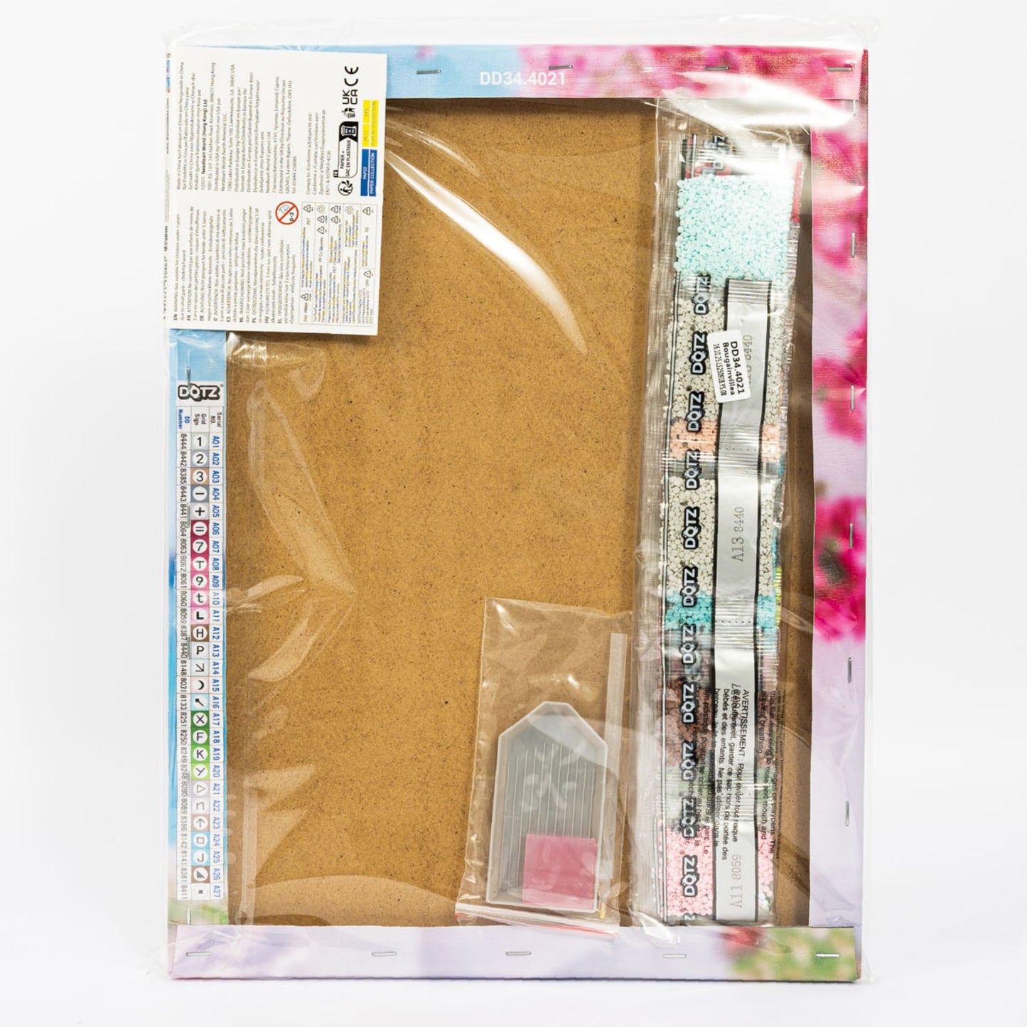 Diamond Dotz Stretched Canvas – Bougainvillea – 30 x 40cm