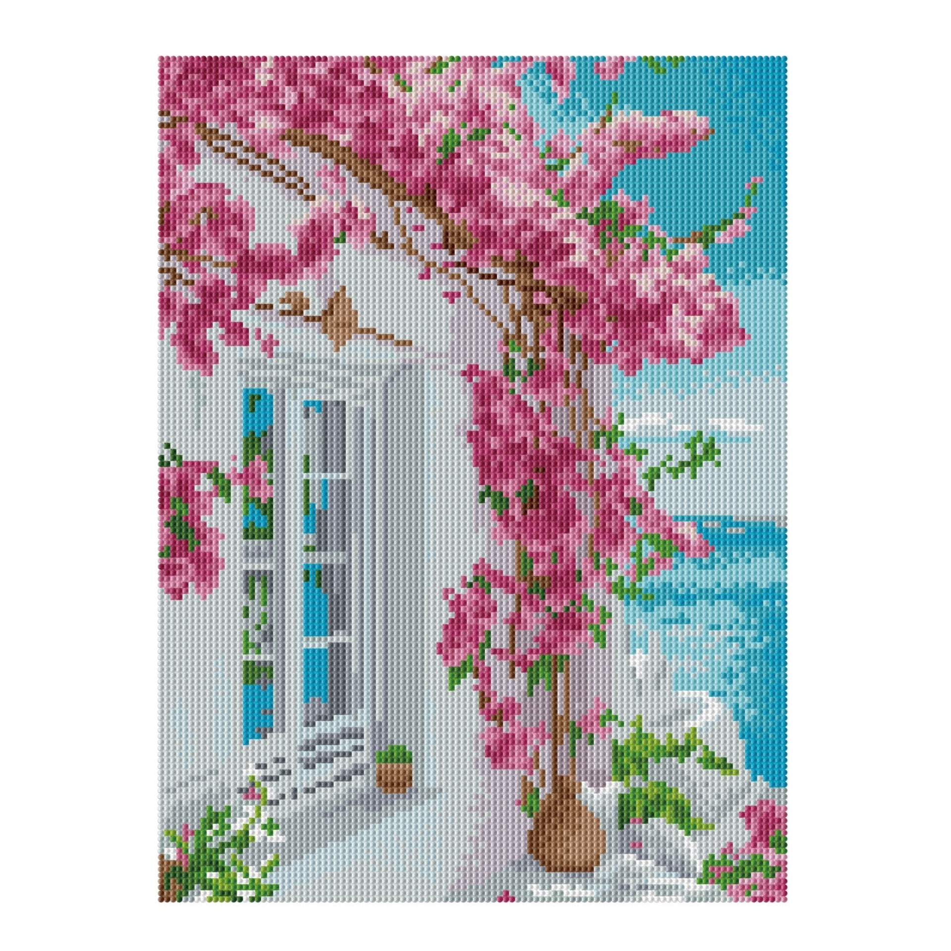 Diamond Dotz Stretched Canvas – Bougainvillea – 30 x 40cm