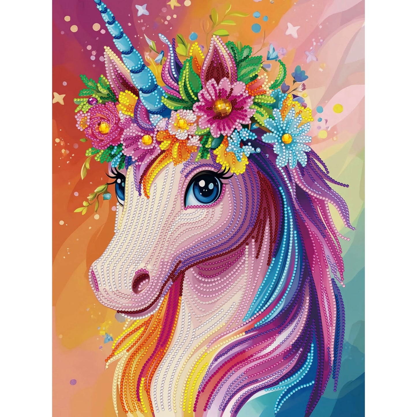 Diamond Dotz Stretched Canvas – Unicorn Princess – 30 x 40cm