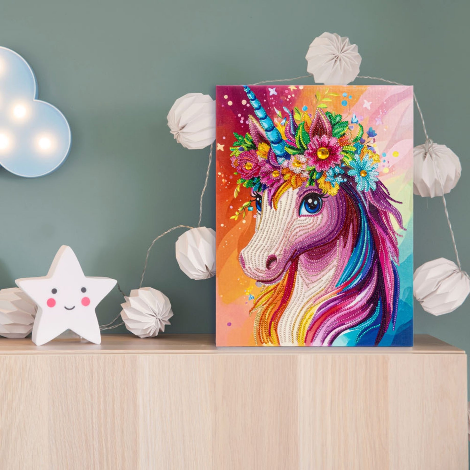 Diamond Dotz Stretched Canvas – Unicorn Princess – 30 x 40cm