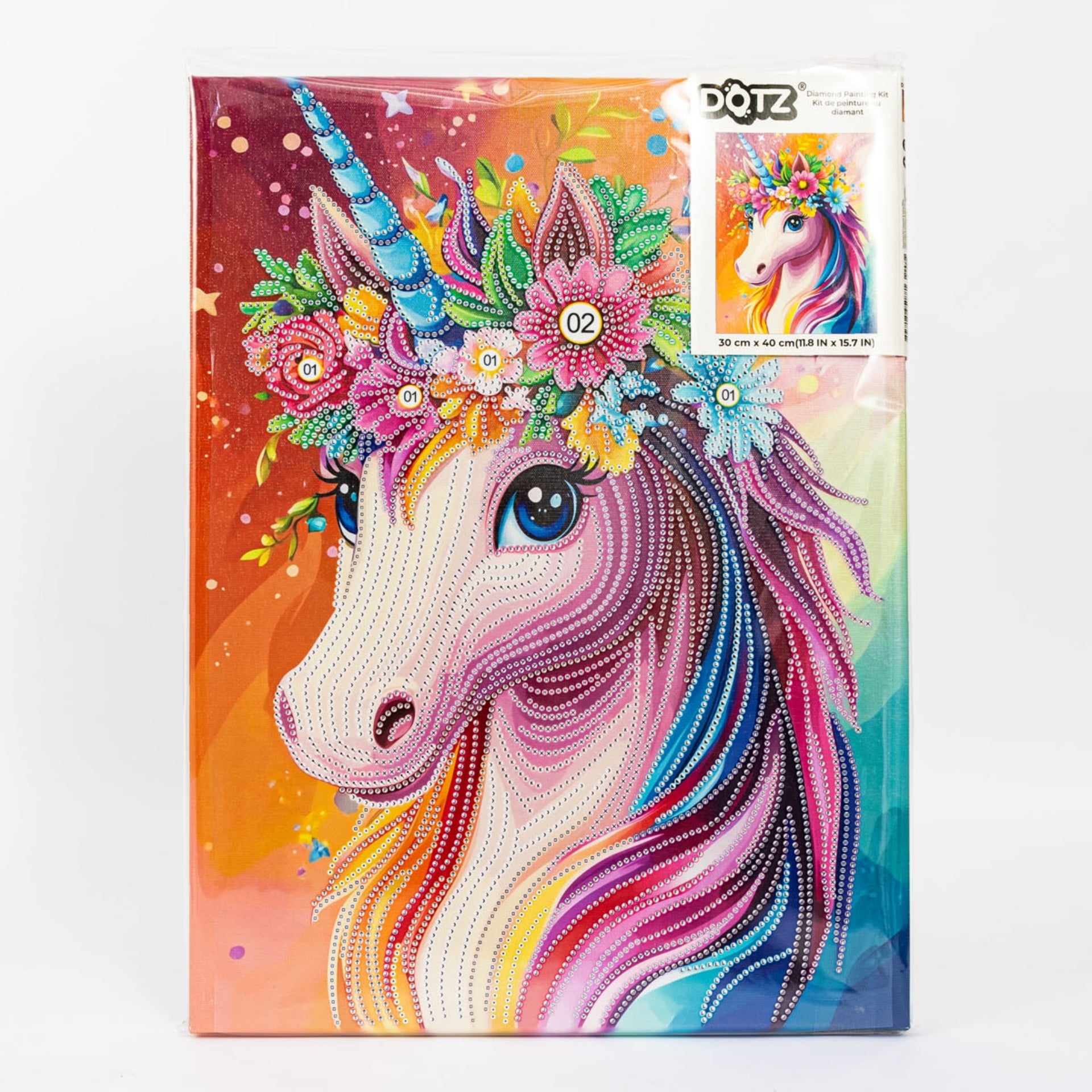 Diamond Dotz Stretched Canvas – Unicorn Princess – 30 x 40cm
