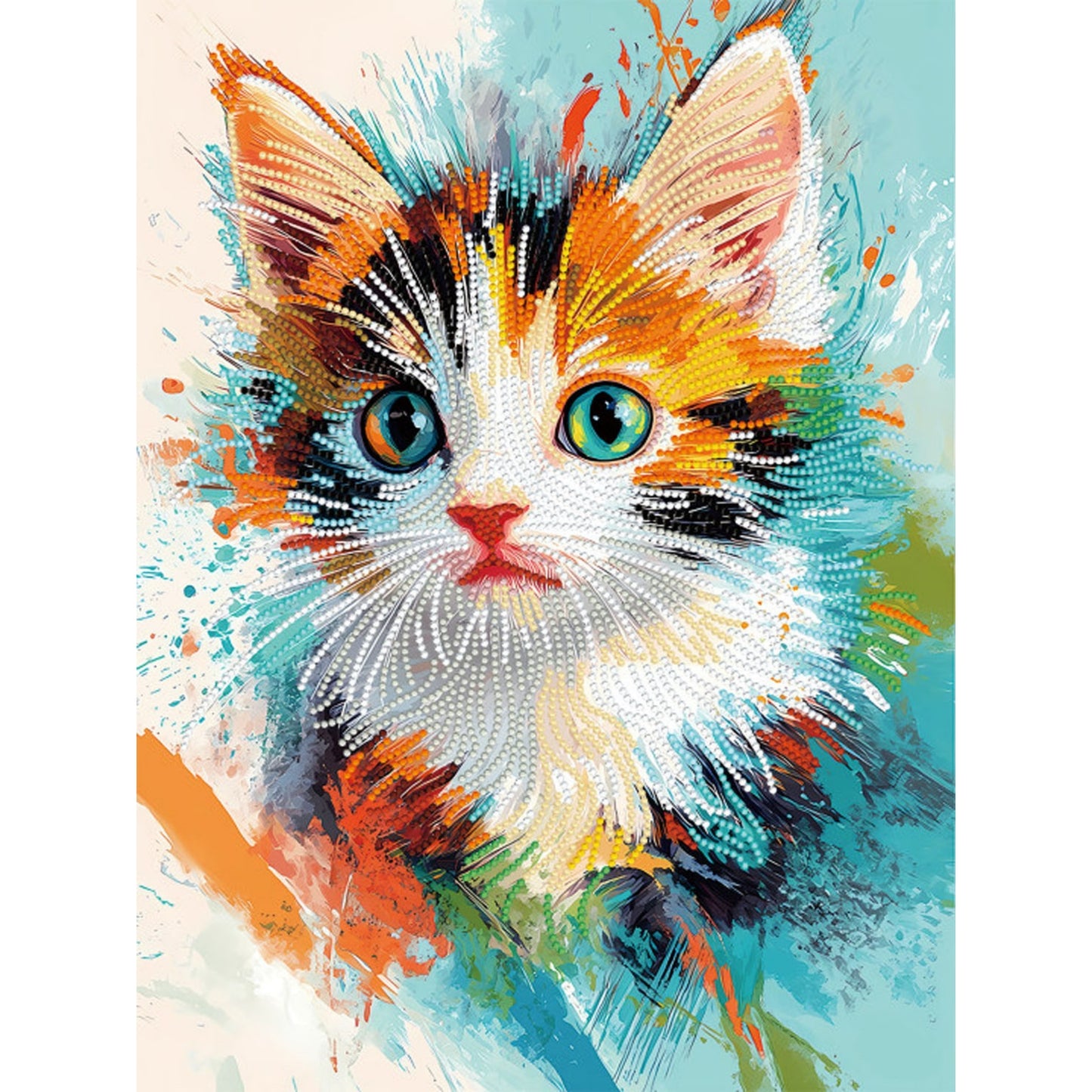 Diamond Dotz Stretched Canvas – Young Kitten – 30 x 40cm