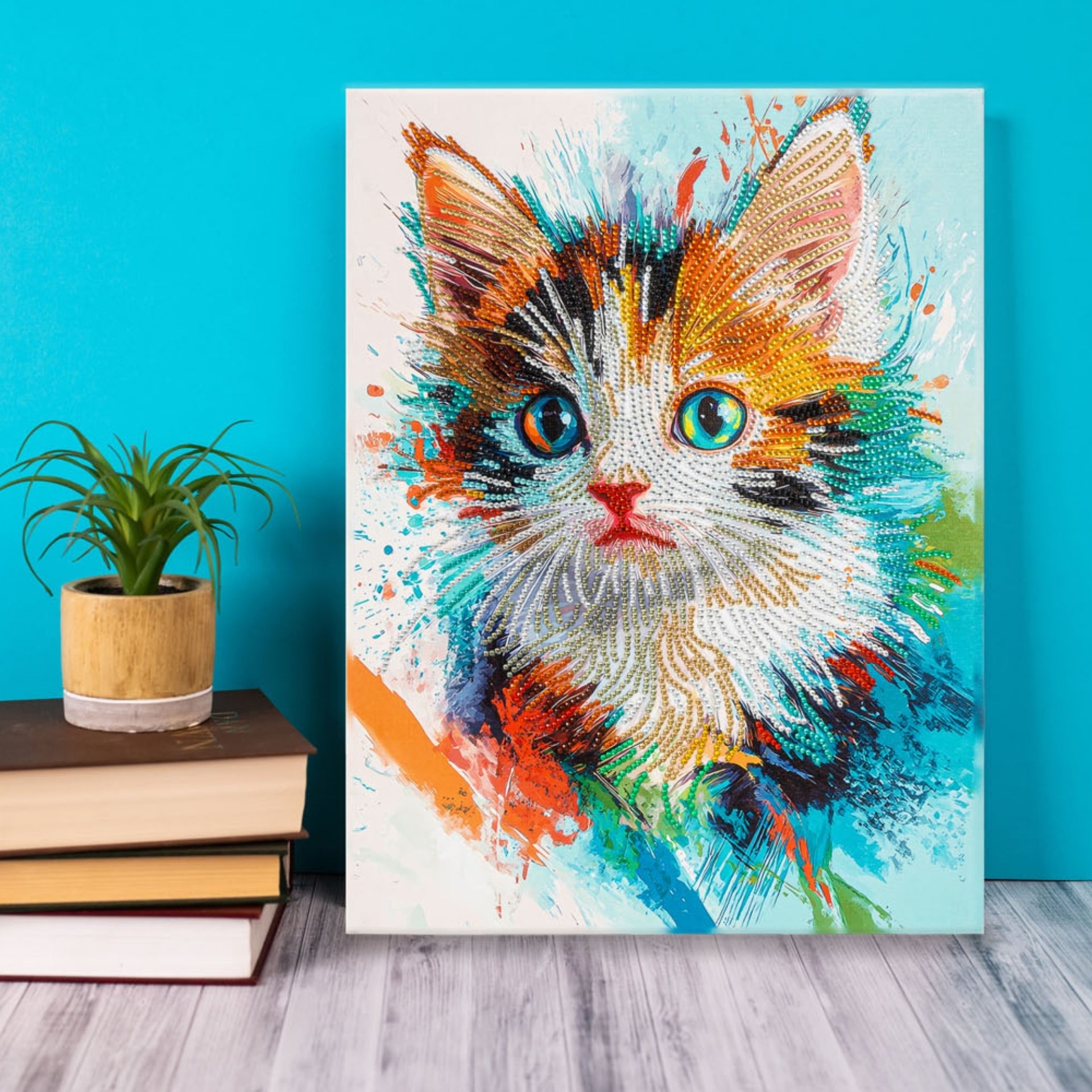Diamond Dotz Stretched Canvas – Young Kitten – 30 x 40cm