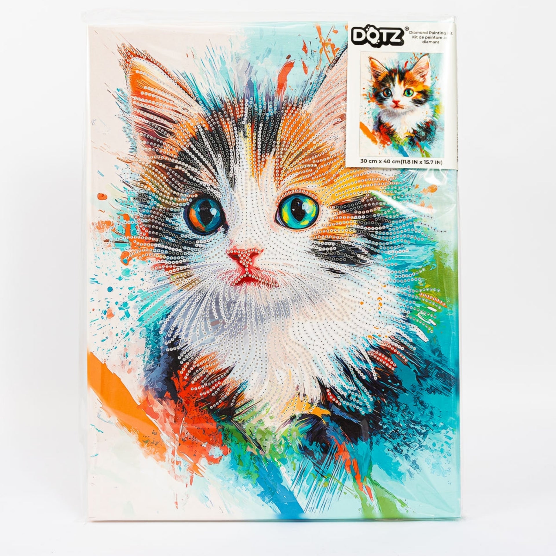 Diamond Dotz Stretched Canvas – Young Kitten – 30 x 40cm