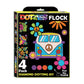 Diamond Dotz Neon Flock Black Set – Neon Peace & Love – 4 Pack (20 x 25cm)