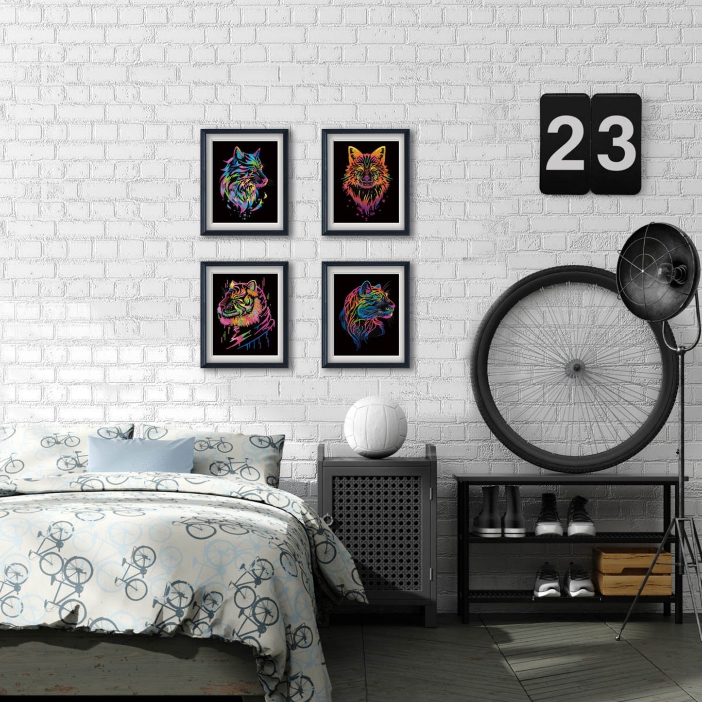 Diamond Dotz Neon Flock Black Set – Wild Neon – 4 Pack (20 x 25cm)