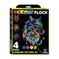 Diamond Dotz Neon Flock Black Set – Wild Neon – 4 Pack (20 x 25cm)