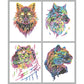 Diamond Dotz Neon Flock Black Set – Wild Neon – 4 Pack (20 x 25cm)