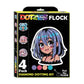 Diamond Dotz Neon Flock Black Set – Neon Anime Girls – 4 Pack (20 x 25cm)