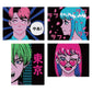 Diamond Dotz Neon Flock Black Set – Neon Anime – 4 Pack (20 x 25cm)