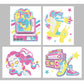 Diamond Dotz Neon Flock Black Set – Neon Retro Classic – 4 Pack (20 x 25cm)