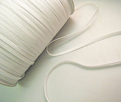 6 Cord Flat Elastic 300m White