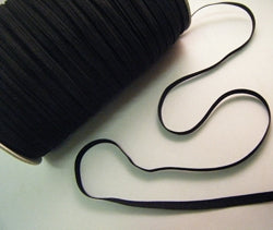 8 Cord Flat Elastic 250m Black