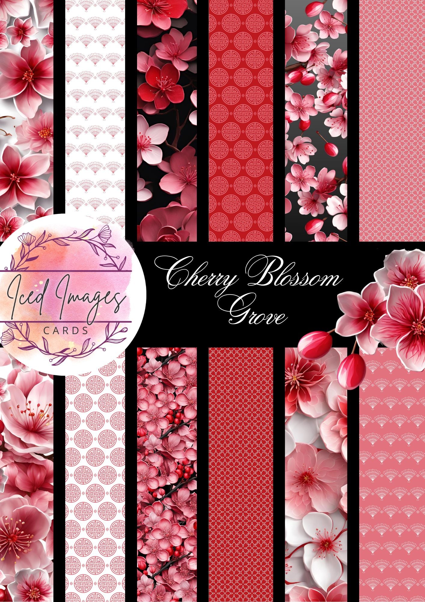 Digital Kit A4 Papers Cherry Blossom Grove - 12 Designs