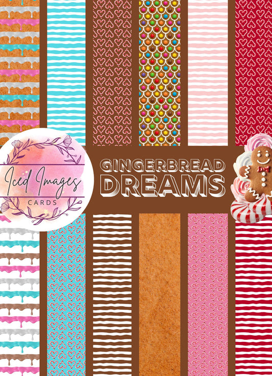Digital Kit A4 Papers Gingerbread Dreams - 12 Designs