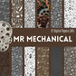 Digital Kit A4 Papers Mr Mechanical - 12 designs