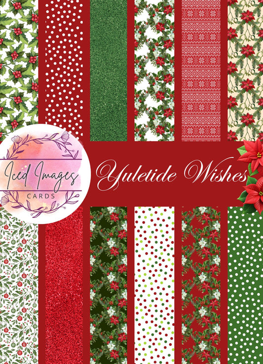 Digital Kit A4 Papers Yuletide Wishes - 12 Designs