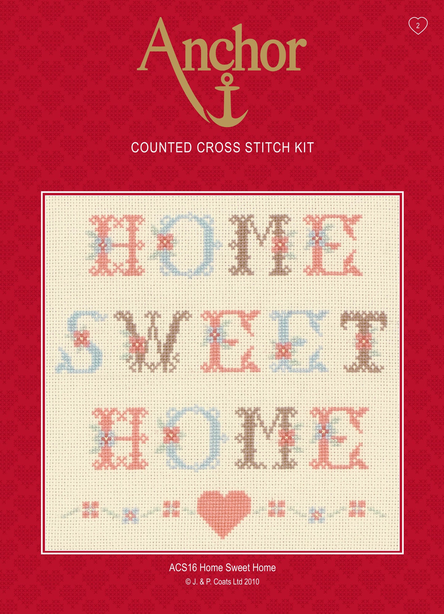 Anchor Counted Cross Stitch Kit Sampler Home Sweet Home