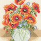 Anchor Counted Cross Stitch Kit Poppy Vase