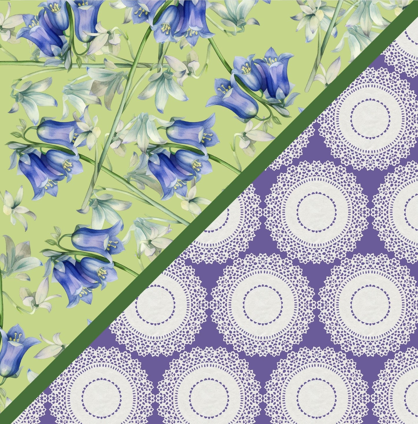 Digital Kit A4 Papers Bluebell Woods - 12 Designs