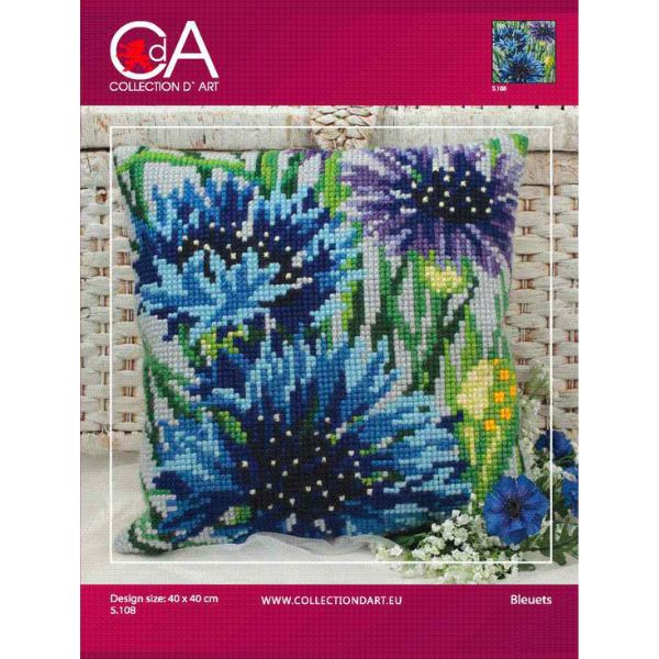 Collection D'Art - Cross Stitch Cushion Front Kit - Blueberr