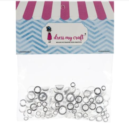 Dress My Crafts Water Droplet Embellishments 150/Pkg-Asso