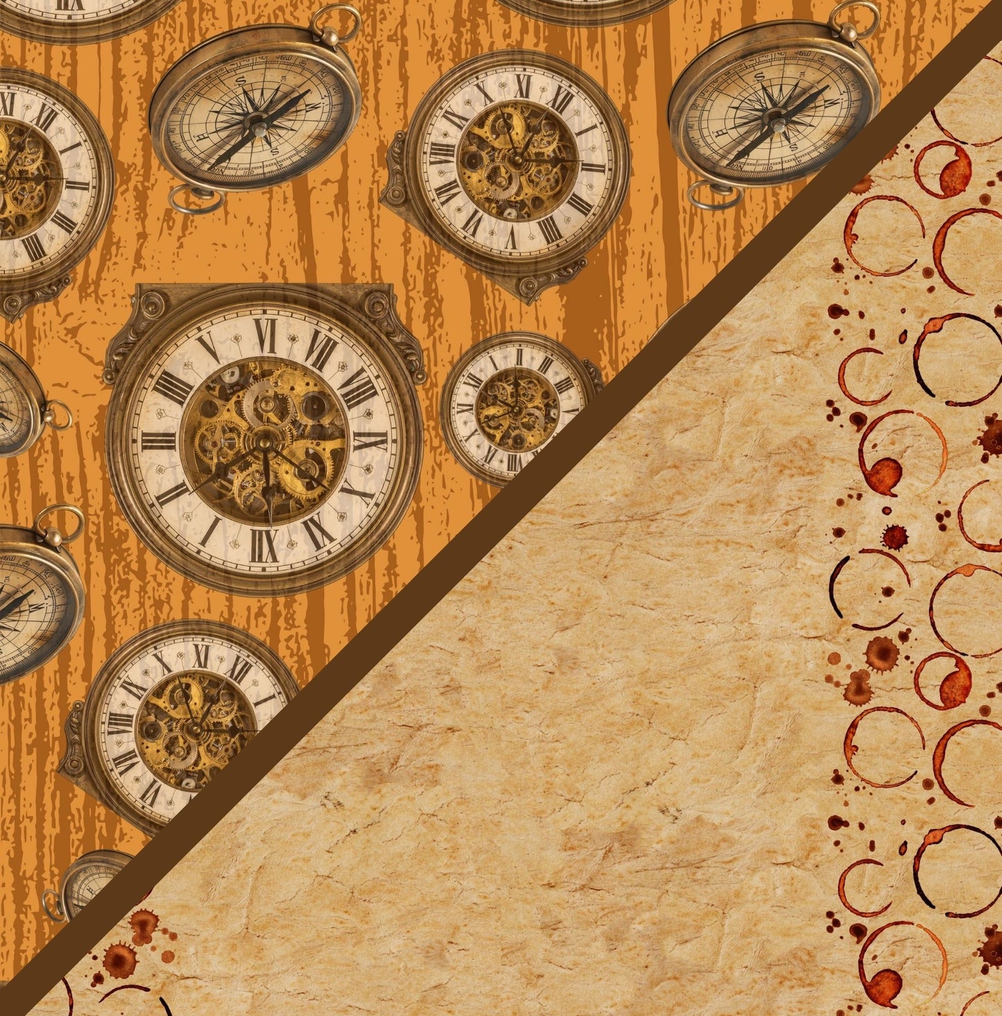 Digital Kit A4 Papers Clockwork Chronicles - 12 Designs