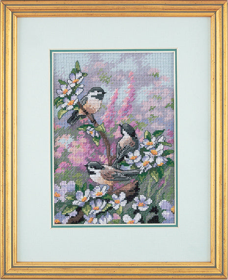 Dimensions Gold Petite Counted Cross Stitch Kit Spring Chickadees