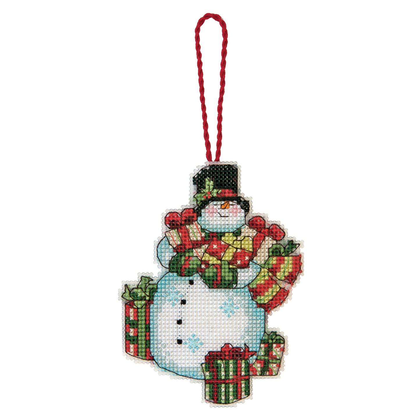 Dimensions Counted Cross Stitch Kit Snowman Christmas Ornament