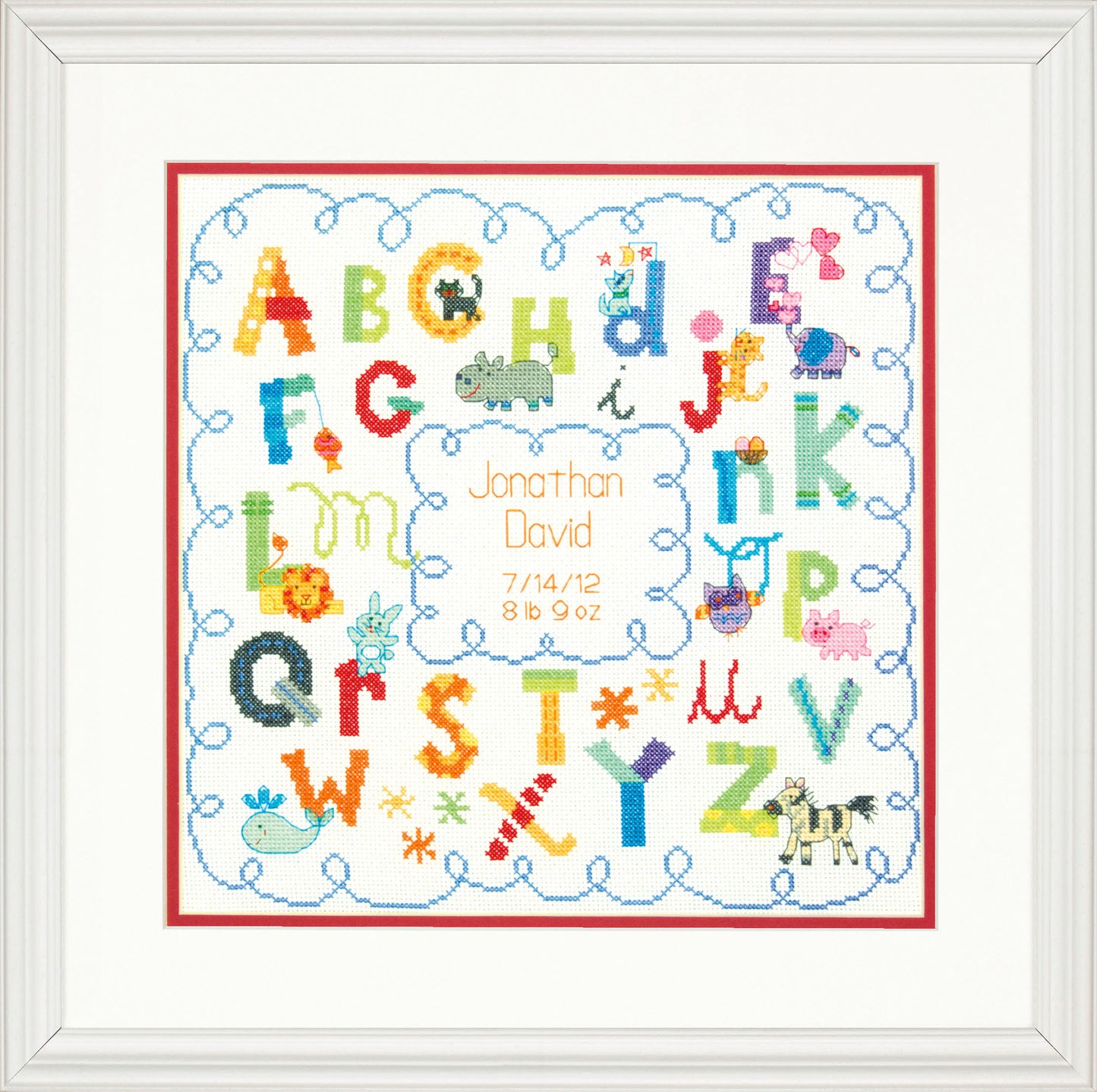 Dimensions Counted Cross Stitch Kit Birth Record Alphabet