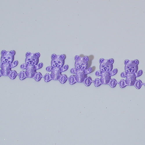 Satin Teddy Chain Ribbon - Lilac ( 25m card )