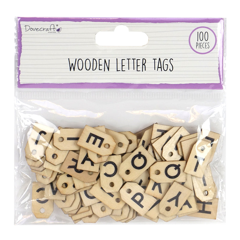 Dovecraft Essentials Wooden Letter Tags