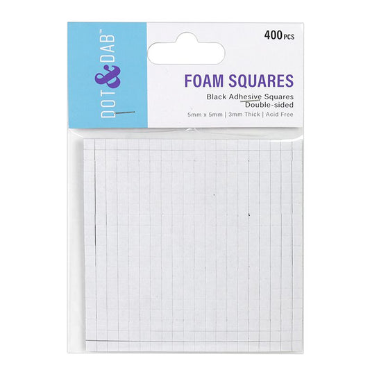Dot & Dab Foam Squares x400 3mm white