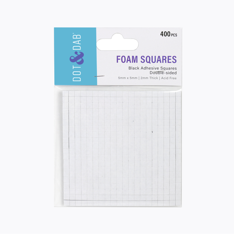 Dot & Dab Foam Squares x400 2mm black