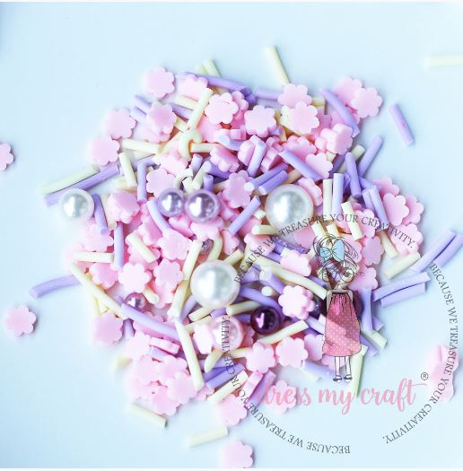Dress My Crafts Shaker Elements 8gm-Pink Sakura Pearl Mix
