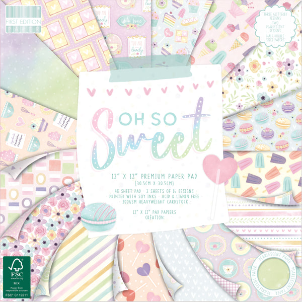 First Edition FSC 12x12 Paper Pad - Oh So Sweet First Edition FSC 12x12 Paper Pad - Oh So Sweet