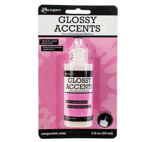 Glossy Accents, Large Bottle, 2 Oz, RANGER Inkssentials Glossy