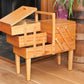 Hobby Gift 3 Tier Cantilever Beech Wood Sewing Box with Legs