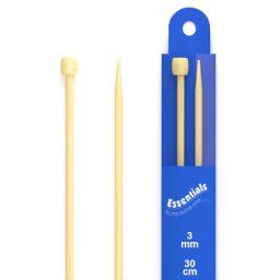 Whitecroft Essentials Wood Knit Pins 3mm