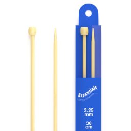 Whitecroft Essentials Wood Knit Pins 3.25