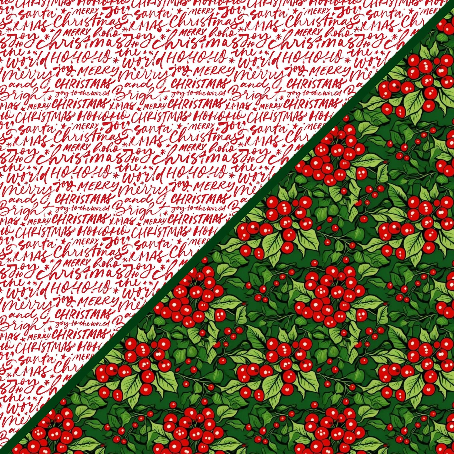 Digital Kit A4 Papers Holly Sprigs - 12 designs