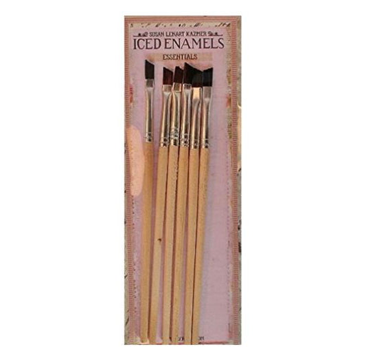Ice Resin Essentials Brushes 6/Pkg-Angle 2/16 Width