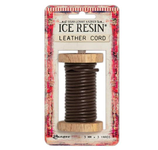 Ice Resin Leather Cording Soft 3mm-Dark Brown