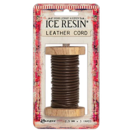 Ice Resin Leather Cording Soft 2.5mm-Dark Brown