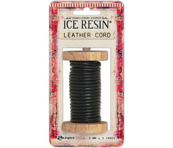 Ice Resin Leather Cording Soft 3mm-Black