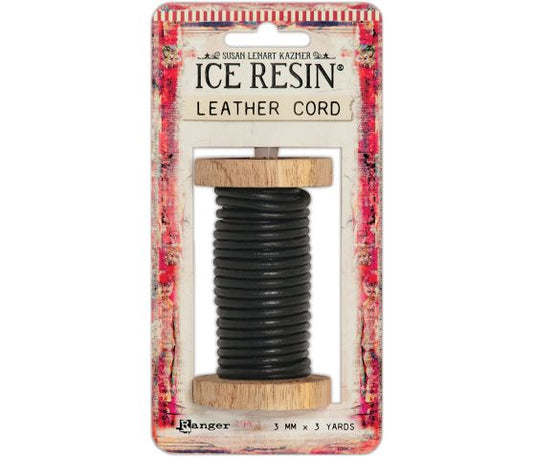 Ice Resin Leather Cording Soft 3mm-Black