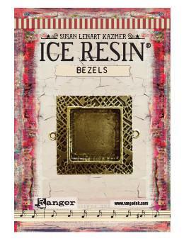 Ice Resin Milan Bezels Closed Back Square Medium-Antique Bronze