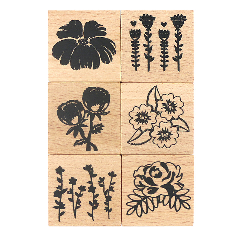 Dovecraft Wooden Stamp CDU 48 Pieces - Flowers