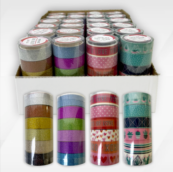 Love To Craft Washi and Glitter Tape Tubes Love To Craft Washi and Glitter Tape Tubes