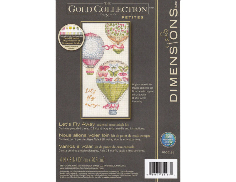 Dimensions Counted Cross Stitch Kit Let's Fly Away